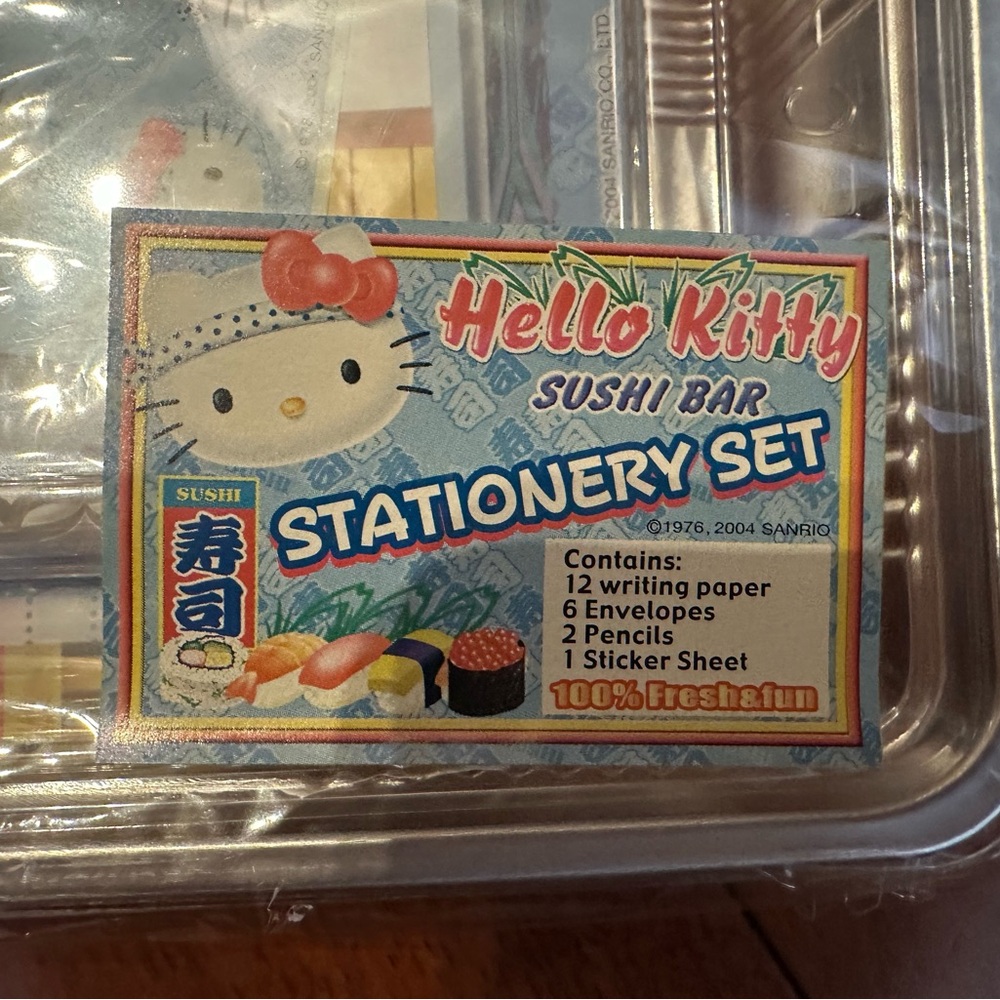 Hello Kitty Sushi Bar Stationery Set - NIB